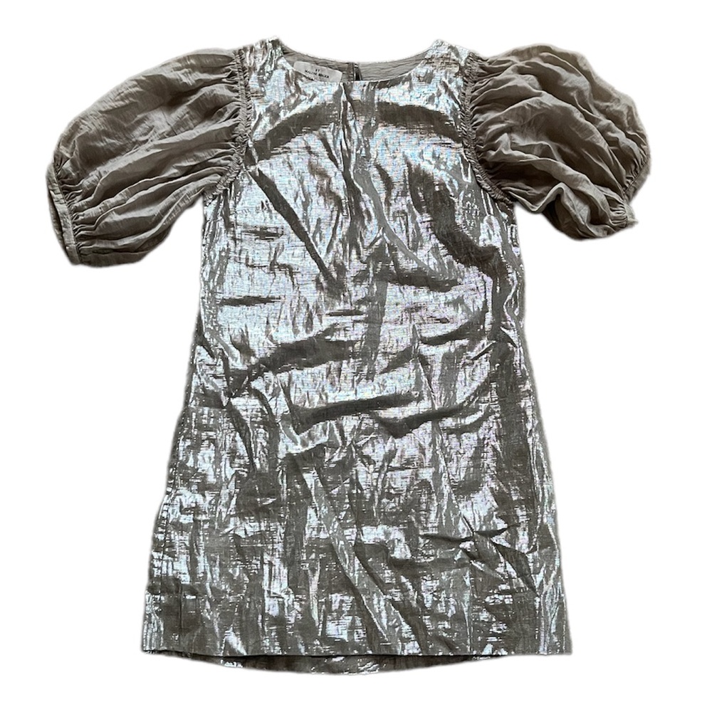 By Malene Birger | Silver Hawke Metallic Puff Sleeve Dress